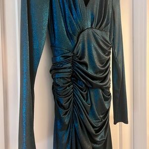 Vince Camuto Ruched Metallic Cocktail Dress